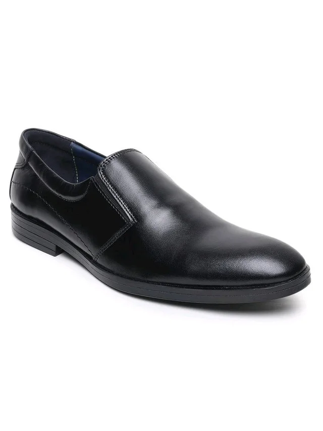 Premium Black Leather Slip-On Formal Shoes – Office & Party Wear