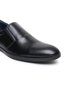 Premium Black Leather Slip-On Formal Shoes – Office & Party Wear - 7, Black