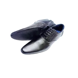 Genuine Leather Men's Trendy Oxford Plain Lace Up Shoes - 11, Black