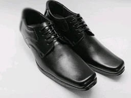 Leather Formal Derby Shoes - 6, Black
