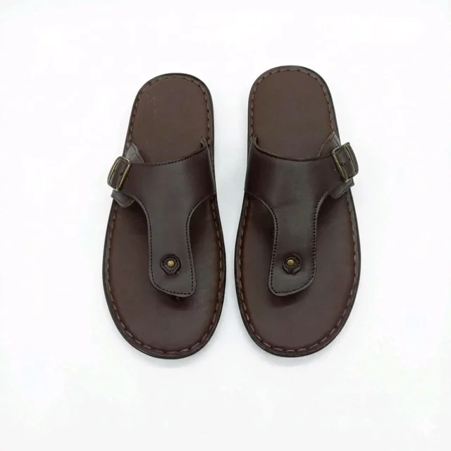 Signature Comfort Leather Toe-Ring Sandals
- 6, Nutmeg Wood Finish
