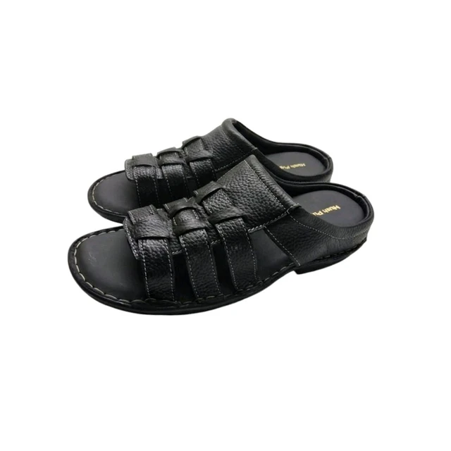 Active Walk Leather Sandals - 6, Black