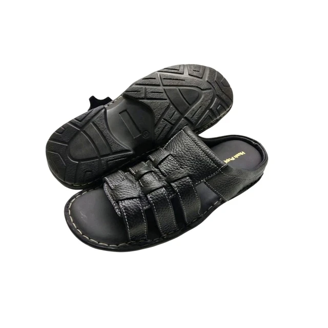 Active Walk Leather Sandals - 6, Black