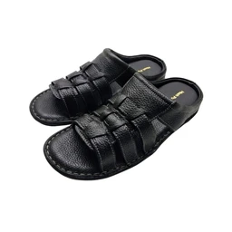 Active Walk Leather Sandals - 6, Black