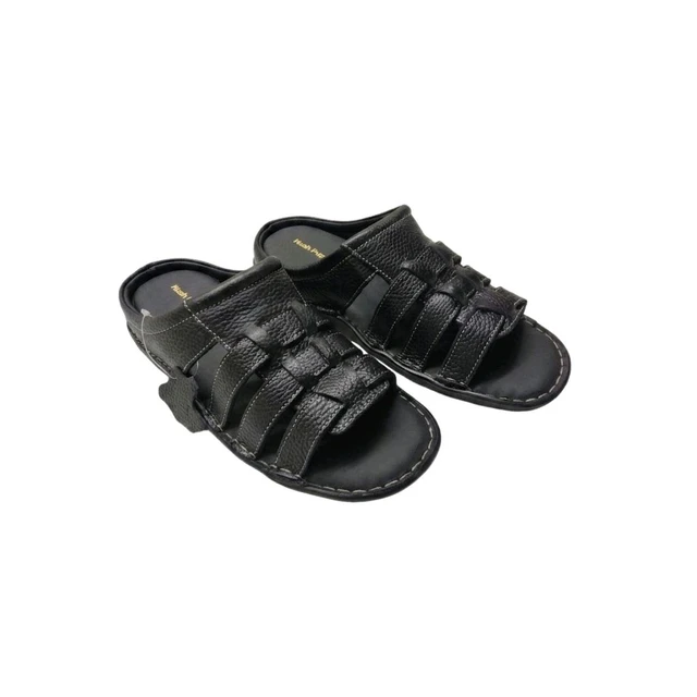 Active Walk Leather Sandals - 6, Black