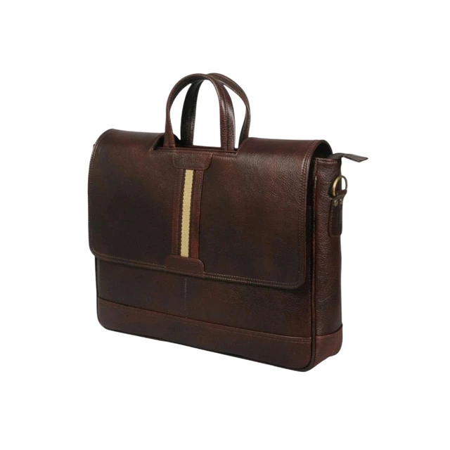 STEPSCART Royal Edge Leather Messenger Bag