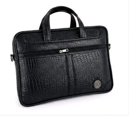 STEPSCART Black Croco Executive Laptop Bag | Premium Office Collection
