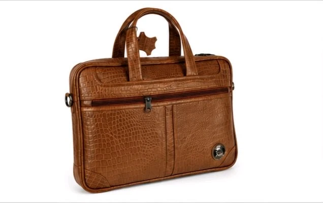 STEPSCART Single Laptop Handle Cut – Croco Print – Bags