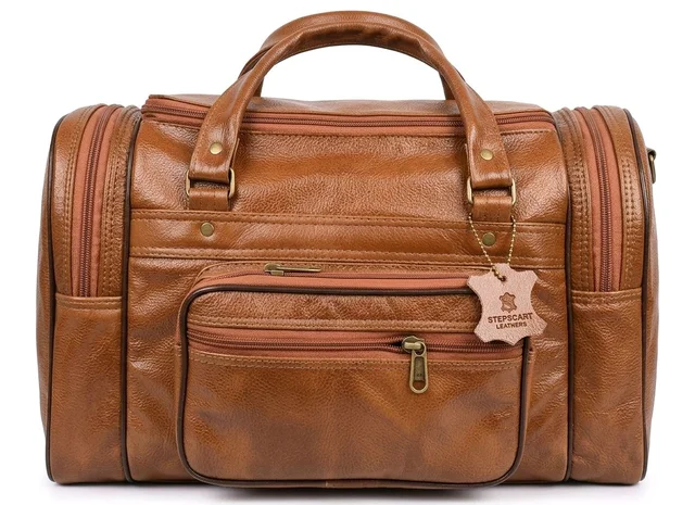 The Ultimate Tan Leather Voyager Duffle Bag's 

