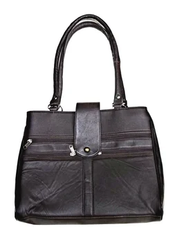 Stepscart Leather Ladies Handbags - Regular Size, Nutmeg Wood Finish
