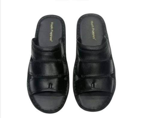 Signature Walk Leather Sandals - 6, Black