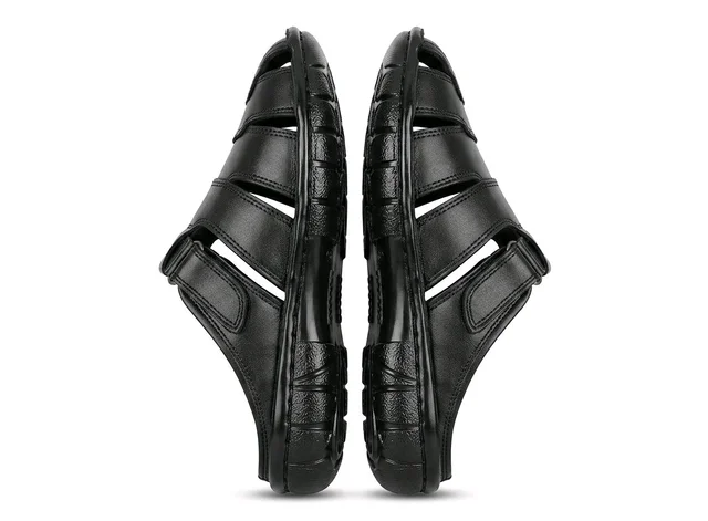 KingCraft Leather Sandals - 9, Black