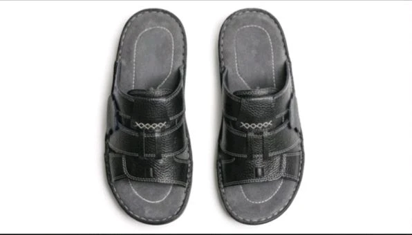 SmoothStep Leather Sandals - 6, Black