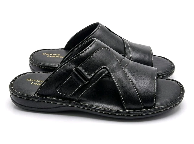 Bold Walk Leather Sandals - 6, Black