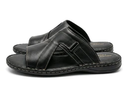 Bold Walk Leather Sandals - 6, Black