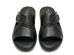 Bold Walk Leather Sandals - 7, Black