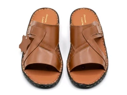 Bold Walk Leather Sandals - 6, Yellow Orange