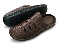 STEPSCART Royal Comfort Premium Genuine Leather Sandal - 8, Brown