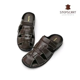 STEPSCART Heritage Series - Genuine Leather Sandal (SL-HS01) - 6, Morocco Brown