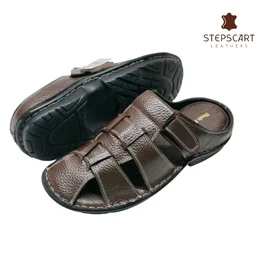 STEPSCART Heritage Series - Genuine Leather Sandal (SL-HS01) - 8, Morocco Brown
