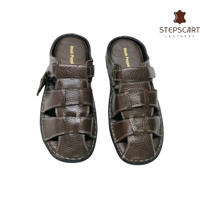 STEPSCART Heritage Series - Genuine Leather Sandal (SL-HS01) - 10, Morocco Brown