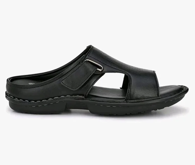 Royal Comfort Trendy Leather Sandals Collection - 10, Black