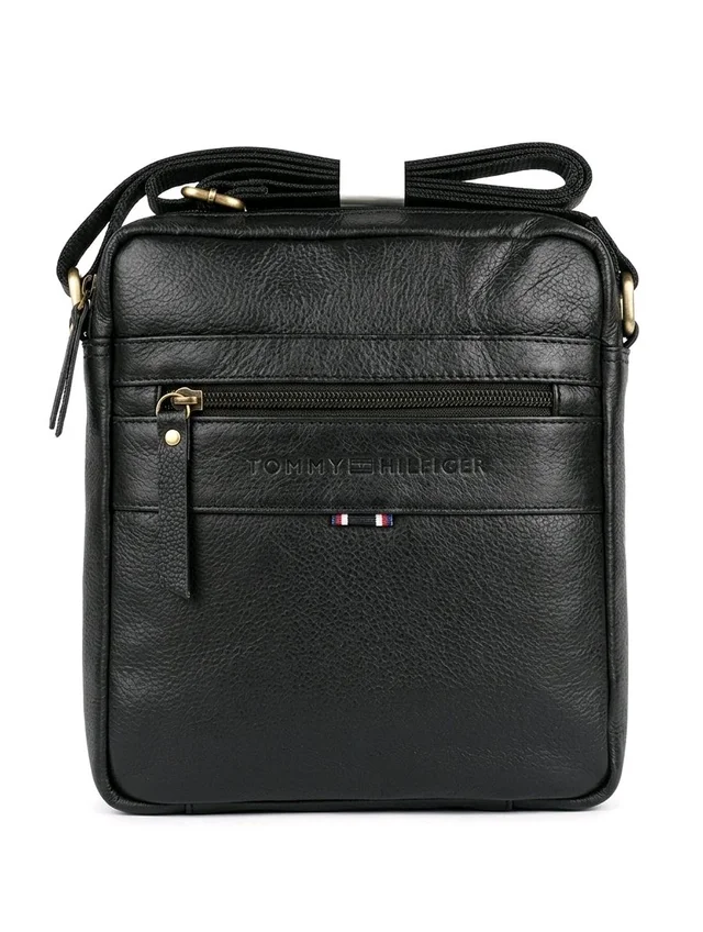 Premium Leather Utility Sling Bag's - Standard, Black