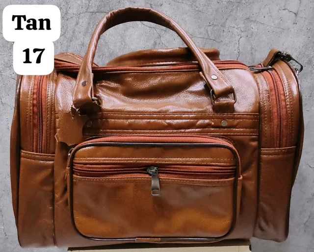 Genuine Leather Duffle 17 Inches Luggage Bags 