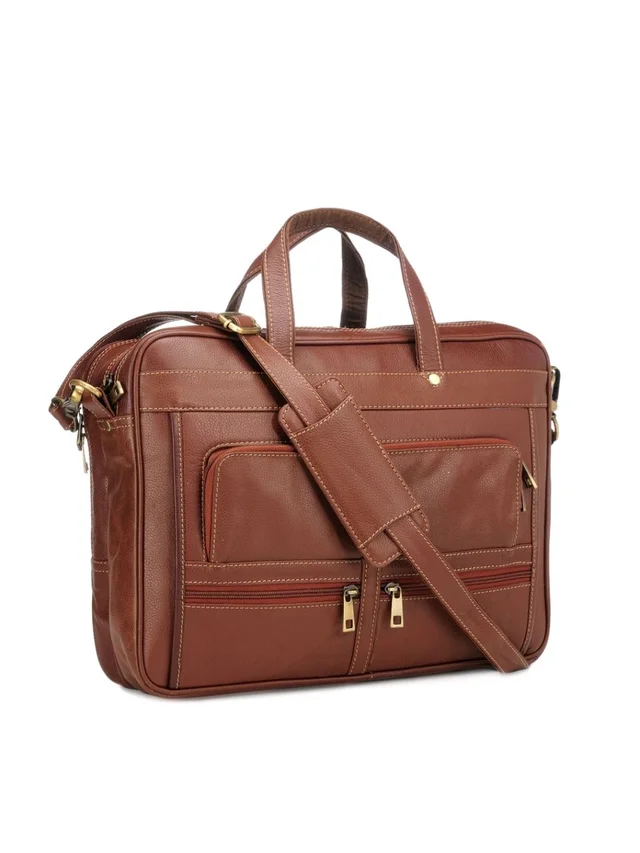 Executive Leather Laptop Bag – 3 Compartment Bags