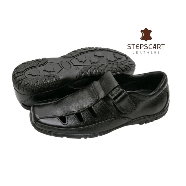 STEPSCART Royal Stride FS-01 | Premium Full-Grain Leather Sandals for Men