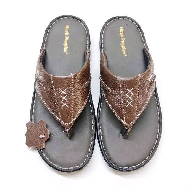 STEPSCART Men's 100% Genuine Leather Comfort V-Strap Slippers
