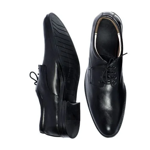 Stepscart Royal Derby Genuine Leather Formal Shoes - 6, Black