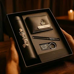 Personalized Gift Combo Set for Men | Customized Wallet Bottle Pen Keychain Gift
