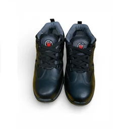 Hillion Swag Steel Toe Safety Shoes Black Grey Low Ankle - 6, Black