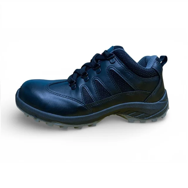 Hillion Swag Steel Toe Safety Shoes Black Grey Low Ankle - 6, Black