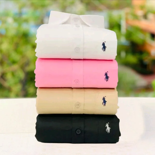 RL Polo Men's Plain Shirt Combo - Pack of 4 | Premium Cotton | Casual & Formal Wear - S-36