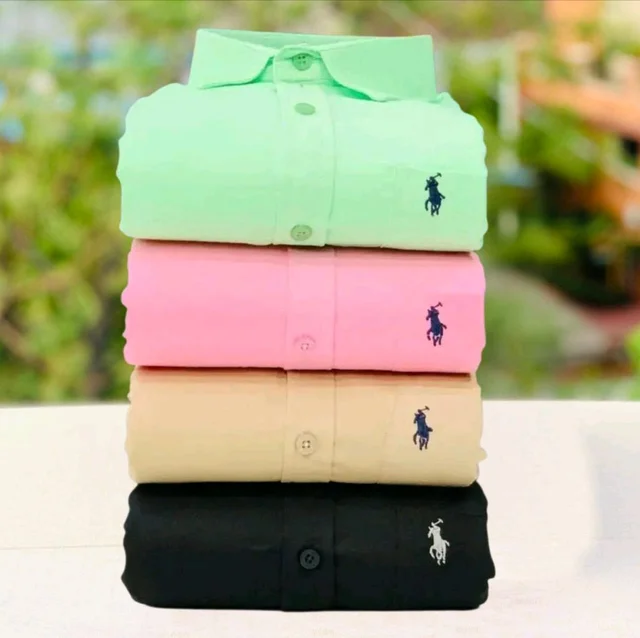 RL Polo Men's Plain Shirt Combo - Pack of 4 | Premium Cotton | Casual & Formal Wear - M-38