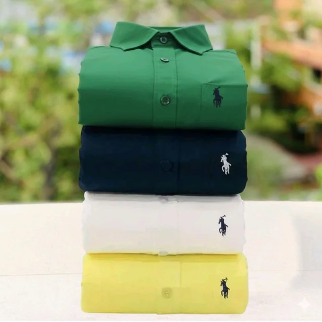 RL Polo Men's Plain Shirt Combo - Pack of 4 | Premium Cotton | Casual & Formal Wear - M-38