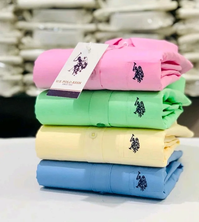 U.S Men's Plain Shirt Combo - Pack of 4 | Premium Cotton | Casual & Formal Wear - L-40