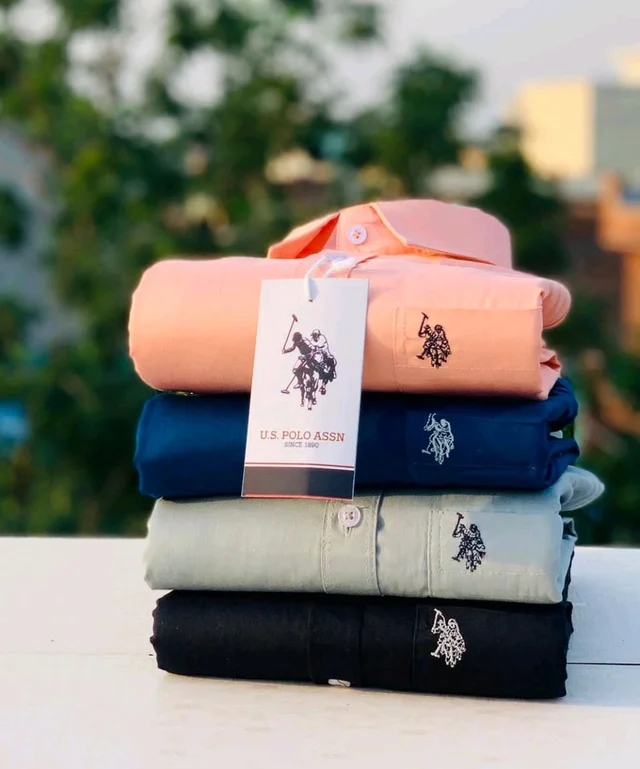 U.S Men's Plain Shirt Combo - Pack of 4 | Premium Cotton | Casual & Formal Wear - - S-36