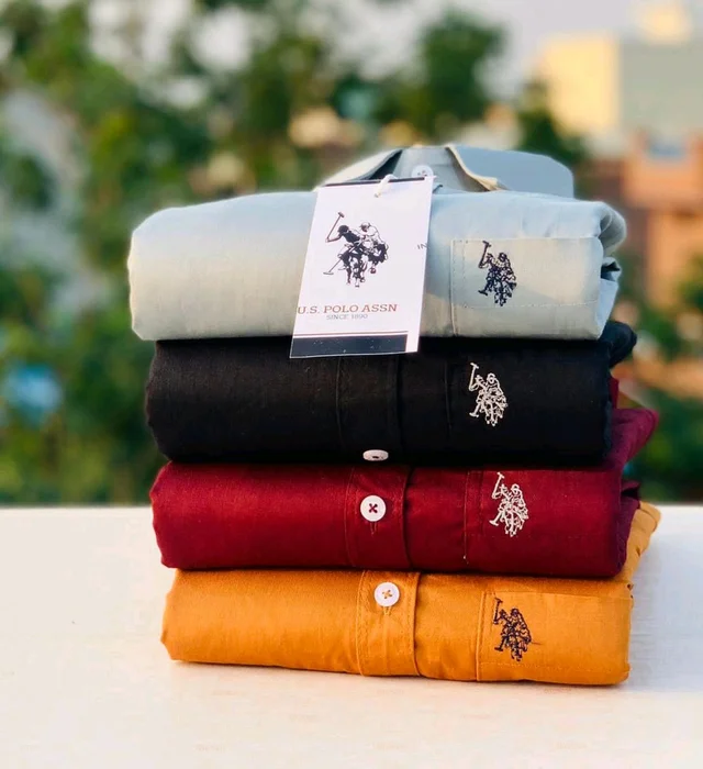 U.S Men's Plain Shirt Combo - Pack of 4 | Premium Cotton | Casual & Formal Wear - - S-36