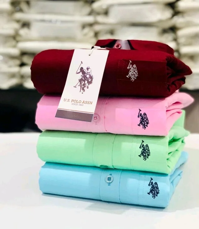 U.S Men's Plain Shirt Combo - Pack of 4 | Premium Cotton | Casual & Formal Wear - - L-40