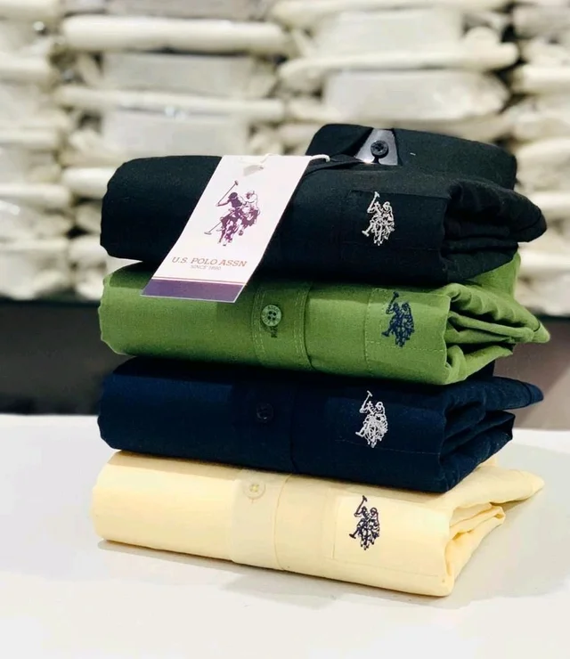U.S Men's Plain Shirt Combo - Pack of 4 | Premium Cotton | Casual & Formal Wear - - M-38