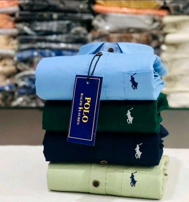 RL Polo Men's Plain Shirt Combo - Pack of 4 | Premium Cotton | Casual & Formal Wear 