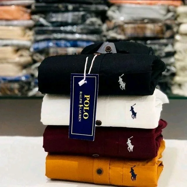 RL Polo Men's Plain Shirt Combo - Pack of 4 | Premium Cotton | Casual & Formal Wear  
