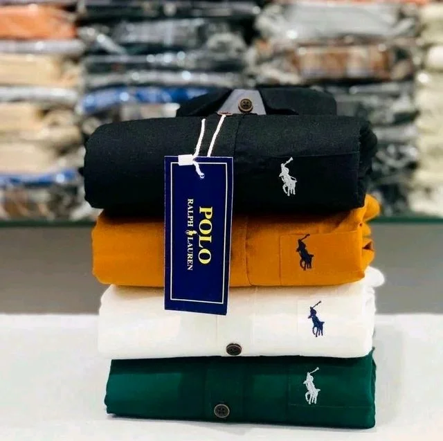 RL Polo Men's Plain Shirt Combo - Pack of 4 | Premium Cotton | Casual & Formal Wear  
