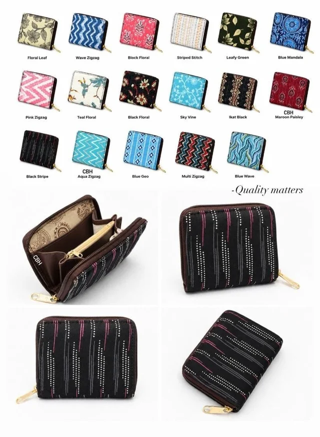 New ikkat print wallets