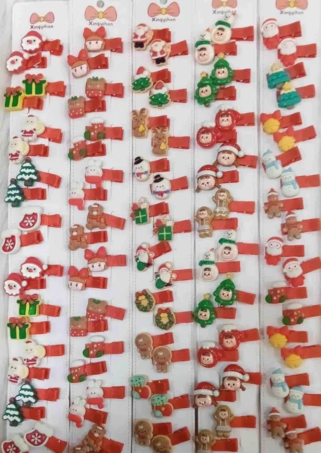 Christmas hair clips