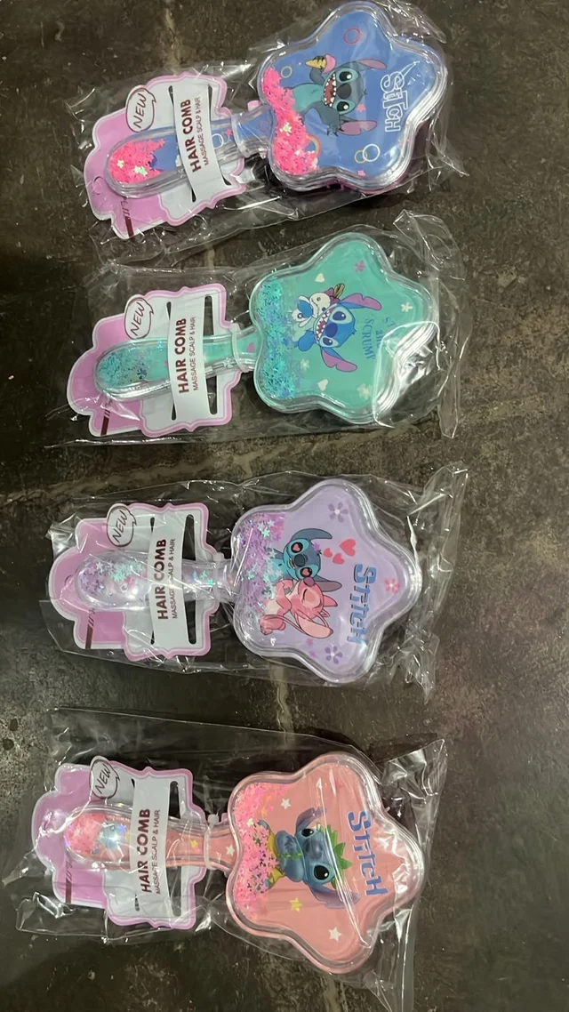 Fancy hair brush for kids 3 themes available stitch, barbie and frozen