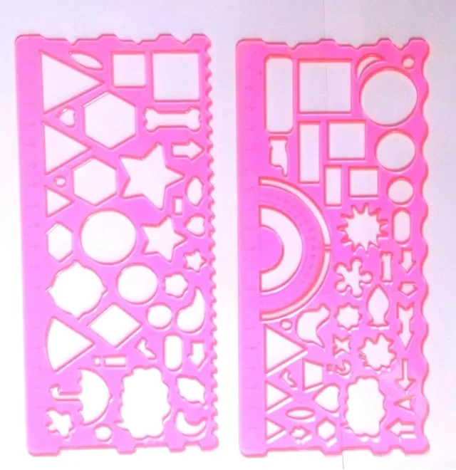 New stencil scale set of 2 Each pkt has 2 scales as shown